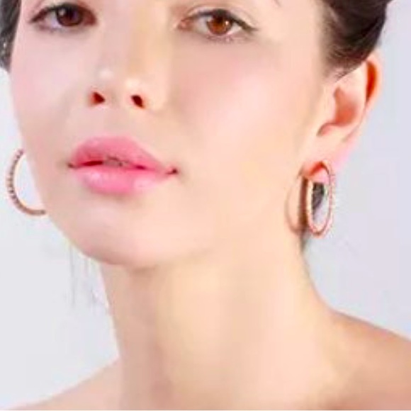Vintage Eternity Circle Inside Out Hoop Earring